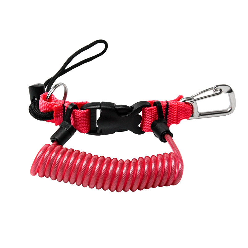 HiTurbo® Heavy Duty Dive & Fishing Lanyard Snappy Coil, 3.25 Stainles