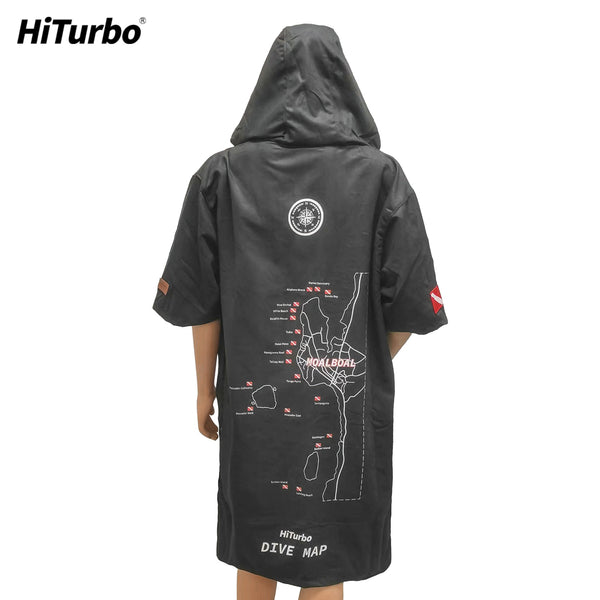 【Moalboal】HiTurbo Dive maps microfiber zipperd robe