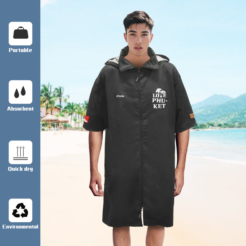 【 Phuket】HiTurbo Dive maps microfiber zipperd robe