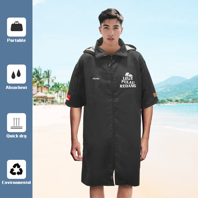 【Pulau Redang】HiTurbo Dive maps microfiber zipperd robe