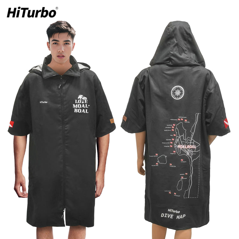 【Moalboal】HiTurbo Dive maps microfiber zipperd robe